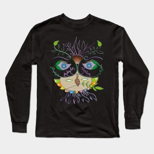 Owl Shaman Forest Guard Long Sleeve T-Shirt